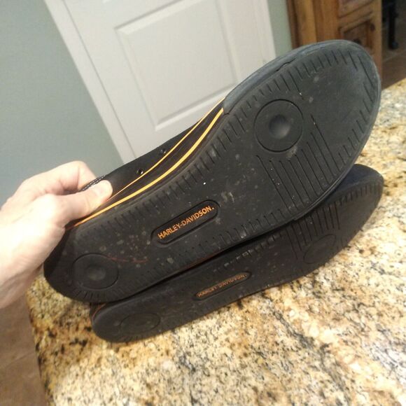 Harley-Davidson Men’s D93197 Biker Motorcycle Casual Shoes Black Orange Size 12 - Picture 8 of 12